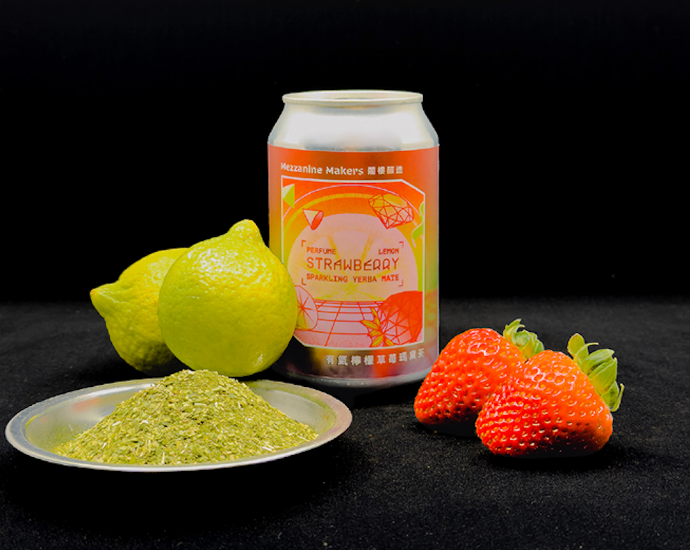 Strawberry Yerba Mate Sparkling Tea - Mezzanine Makers Soda